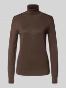 Jake*s Casual Slim Fit Rollkragenpullover aus Viskose-Mix in Strick-Op...