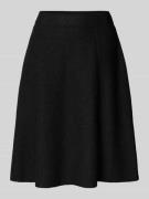 Christian Berg Woman Knielanger Rock aus Viskose-Woll-Mix in Black, Gr...