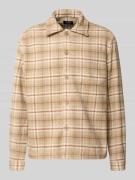 MCNEAL Regular Fit Hemdjacke mit Kentkragen in Sand, Größe S