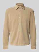 JAKE*S STUDIO MEN Regular Fit Freizeithemd in Cord-Optik in Beige, Grö...