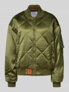 Original Bombers Bomberjacke mit Label-Patch in Khaki, Größe L