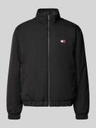 Tommy Jeans Relaxed Fit Bomberjacke mit Stehkragen in Black, Größe L