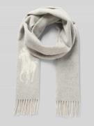 Polo Ralph Lauren Wollschal mit Logo-Stitching Modell 'Oblong' in Hell...