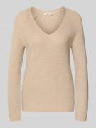 s.Oliver RED LABEL Regular Fit Strickpullover aus Baumwoll-Mix in Beig...