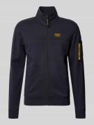 PME Legend Sweatjacke mit Strukturmuster in Marine, Größe XXXL