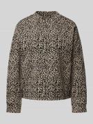 Milano Italy Strickpullover mit Stehkragen in Graphit, Größe L