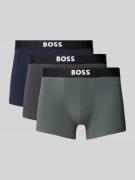 BOSS Trunks aus Baumwoll-Mix im 3er-Pack in Dunkelgrau, Größe L