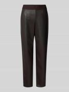 JOOP! Regular Fit Hose in Leder-Optik Modell 'PATRICIA' in Dunkelbraun...