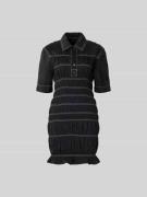 Nanushka Minikleid mit kurzer Knopfleiste in Black, Größe L