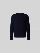 Closed Wollpullover in Strick-Optik in Dunkelblau, Größe L