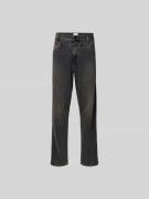 Closed Straight Fit Jeans mit Logo-Patch in Dunkelblau, Größe 31/32