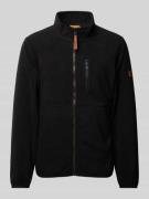 camel active Sweatjacke mit Label-Patch in Anthrazit, Größe XXL