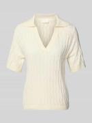 LeGer by Lena Gercke Strickshirt mit Umlegekragen und V-Ausschnitt in ...