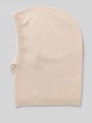 Christian Berg Woman Balaclava aus reinem Kaschmir in Beige, Größe 1