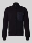Napapijri Strickjacke mit Stehkragen Modell 'BERTI' in Black, Größe L
