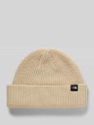 The North Face Strickmütze mit breitem Umschlag und Label-Detail in Be...
