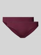 Marc O'Polo Slip mit Allover-Muster im 2er-Pack in Bordeaux, Größe L