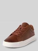 Tommy Hilfiger Low Top Sneaker aus echtem Leder in Cognac, Größe 40