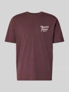 Tommy Jeans Relaxed Fit T-Shirt aus reiner Baumwolle in Aubergine, Grö...