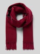 Kurt Beines Schal mit Fransen in Bordeaux, Größe 1