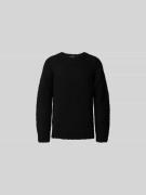 Closed Pullover in Strick-Optik in BLACK, Größe L