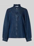 SUNCOO PARIS Regular Fit Jeansbluse mit Rüschen Modell 'LIVELY' in Dun...