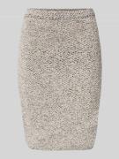 Marc Cain Knielanger Rock in Bouclé-Optik in Hellgrau, Größe 38