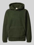 Levi's® Hoodie mit Teddyfell Modell 'COZY UP' in Dunkelgruen, Größe M