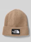 The North Face Beanie in Strick-Optik mit Logo-Patch Modell 'Box' in T...
