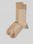 Christian Berg Men Socken mit Logo-Stitching im 2er-Pack in Sand Melan...
