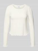 Jake*s Casual Pyjama-Oberteil mit Lochmuster in Offwhite, Größe L