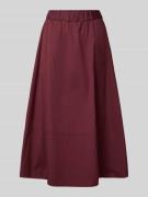 ROBE LÉGÈRE Midirock mit elastischem Bund in Bordeaux, Größe 36