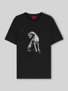 HUGO Regular Fit T-Shirt aus reiner Baumwolle in Black, Größe L