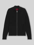 HUGO Regular Fit Strickjacke aus rerippter Baumwolle Modell 'SRITON' i...