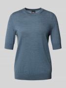 BOSS Regular Fit Pullover mit 3/4- Arm aus reiner Merino-Wolle Modell ...