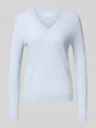 Christian Berg Woman Strickpullover mit V-Ausschnitt in Hellblau, Größ...