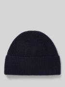 MCNEAL Strickmütze aus Kaschmir mit breitem Umschlag in Marine, Größe ...