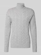 Christian Berg Men Rollkragenpullover aus Wolle-Kaschmir-Mix in Hellgr...