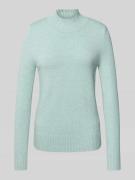 Christian Berg Woman Strickpullover mit Stehkragen in Helltuerkis Mela...