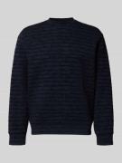 Emporio Armani Sweatshirt mit Strukturmuster in Marine, Größe L