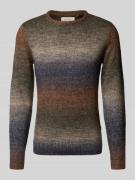 Blend Strickpullover mit Rundhalsausschnitt Modell 'DANNIE' in Oliv, G...