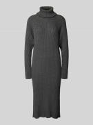 YAS Strickkleid mit Rollkragen Modell 'MAVI' in Dunkelgrau Melange, Gr...