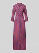 YAS Maxikleid mit Knopfleiste Modell 'SAVANNA' in Rauchblau, Größe L