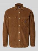 Tommy Jeans Relaxed Fit Cordhemd aus reiner Baumwolle in Mittelbraun, ...