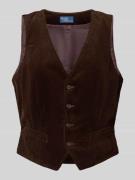 Polo Ralph Lauren Regular Fit Weste mit Leistentaschen in Schoko, Größ...