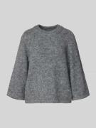 FREE/QUENT Strickpullover mit gerippten Abschlüssen in Dunkelgrau, Grö...