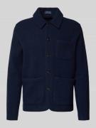 Polo Ralph Lauren Strickjacke aus Woll-Mix in Marine, Größe L