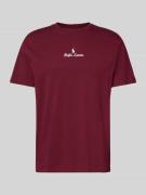 Polo Ralph Lauren T-Shirt mit Label-Stitching in Bordeaux, Größe M