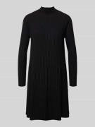 Hemisphere Knielanges Strickkleid aus Wolle mit Stehkragen in Black, G...