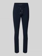 ZABAIONE Skinny Fit Stoffhose mit Tunnelzug in Marine, Größe L